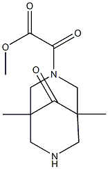 methyl (1,5-dimethyl-9-oxo-3,7-diazabicyclo[3.3.1]non-3-yl)(oxo)acetate Struktur