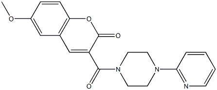 6-(methyloxy)-3-[(4-pyridin-2-ylpiperazin-1-yl)carbonyl]-2H-chromen-2-one Struktur