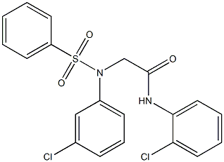 N-(2-chlorophenyl)-2-[3-chloro(phenylsulfonyl)anilino]acetamide Struktur