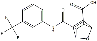 3-{[3-(trifluoromethyl)anilino]carbonyl}-7-oxabicyclo[2.2.1]hept-5-ene-2-carboxylic acid Struktur