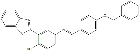 2-(1,3-benzothiazol-2-yl)-4-{[4-(benzyloxy)benzylidene]amino}phenol Struktur