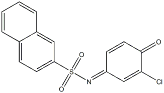 N-(3-chloro-4-oxo-2,5-cyclohexadien-1-ylidene)-2-naphthalenesulfonamide Struktur