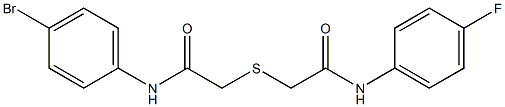 2-{[2-(4-bromoanilino)-2-oxoethyl]sulfanyl}-N-(4-fluorophenyl)acetamide Struktur