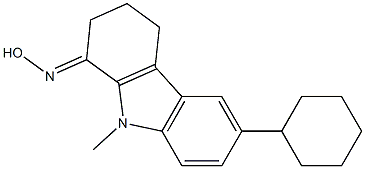 6-cyclohexyl-9-methyl-2,3,4,9-tetrahydro-1H-carbazol-1-one oxime Structure