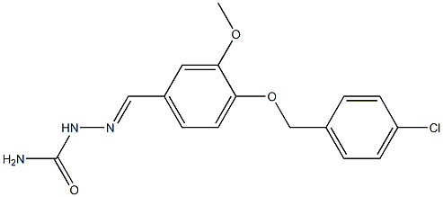 4-[(4-chlorobenzyl)oxy]-3-methoxybenzaldehyde semicarbazone Struktur