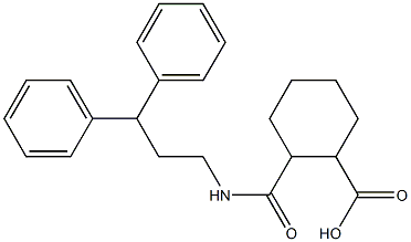 2-{[(3,3-diphenylpropyl)amino]carbonyl}cyclohexanecarboxylic acid Struktur