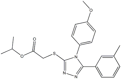 isopropyl {[4-(4-methoxyphenyl)-5-(3-methylphenyl)-4H-1,2,4-triazol-3-yl]sulfanyl}acetate Struktur