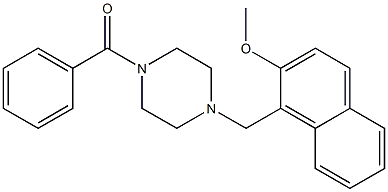 1-{[2-(methyloxy)naphthalen-1-yl]methyl}-4-(phenylcarbonyl)piperazine Struktur