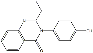 2-ethyl-3-(4-hydroxyphenyl)quinazolin-4(3H)-one Struktur