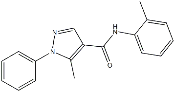 5-methyl-N-(2-methylphenyl)-1-phenyl-1H-pyrazole-4-carboxamide Struktur