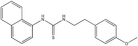 N-[2-(4-methoxyphenyl)ethyl]-N'-(1-naphthyl)thiourea Struktur