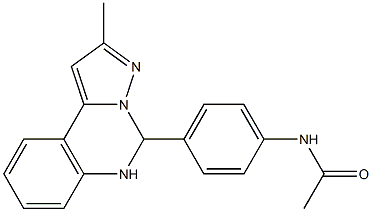 N-[4-(2-methyl-5,6-dihydropyrazolo[1,5-c]quinazolin-5-yl)phenyl]acetamide Struktur