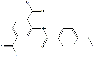 dimethyl 2-[(4-ethylbenzoyl)amino]terephthalate Struktur