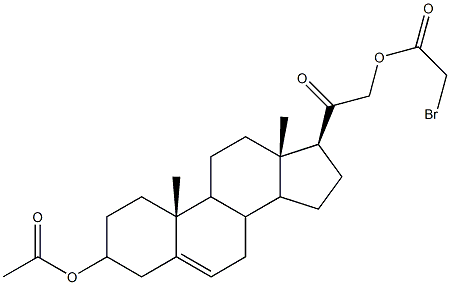 3-(acetyloxy)-20-oxopregn-5-en-21-yl bromoacetate Struktur