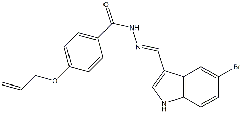 4-(allyloxy)-N'-[(5-bromo-1H-indol-3-yl)methylene]benzohydrazide Struktur