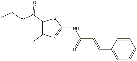 ethyl 2-(cinnamoylamino)-4-methyl-1,3-thiazole-5-carboxylate Struktur