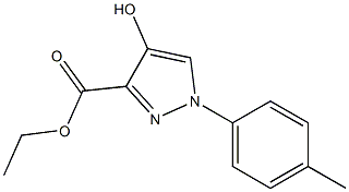 ethyl 4-hydroxy-1-(4-methylphenyl)-1H-pyrazole-3-carboxylate Struktur