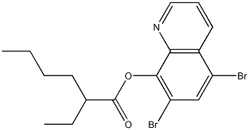 5,7-dibromo-8-quinolinyl 2-ethylhexanoate Struktur