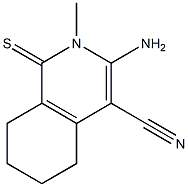 3-amino-2-methyl-1-thioxo-1,2,5,6,7,8-hexahydro-4-isoquinolinecarbonitrile Struktur