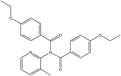 4-ethoxy-N-(4-ethoxybenzoyl)-N-(3-methyl-2-pyridinyl)benzamide Struktur