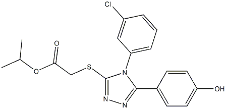 isopropyl {[4-(3-chlorophenyl)-5-(4-hydroxyphenyl)-4H-1,2,4-triazol-3-yl]sulfanyl}acetate Struktur