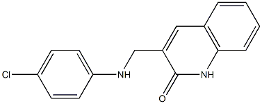 3-[(4-chloroanilino)methyl]-2(1H)-quinolinone Struktur