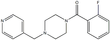 1-[(2-fluorophenyl)carbonyl]-4-(pyridin-4-ylmethyl)piperazine Struktur