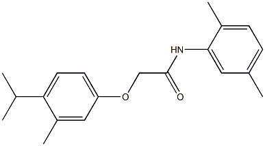 N-(2,5-dimethylphenyl)-2-(4-isopropyl-3-methylphenoxy)acetamide Struktur