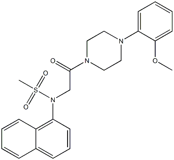 N-{2-[4-(2-methoxyphenyl)-1-piperazinyl]-2-oxoethyl}-N-(1-naphthyl)methanesulfonamide Struktur