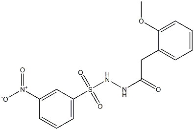 3-nitro-N'-[(2-methoxyphenyl)acetyl]benzenesulfonohydrazide Struktur