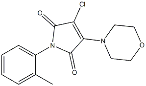 3-chloro-1-(2-methylphenyl)-4-(4-morpholinyl)-1H-pyrrole-2,5-dione Struktur