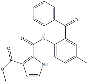 methyl 5-[(2-benzoyl-4-methylanilino)carbonyl]-1H-imidazole-4-carboxylate Struktur