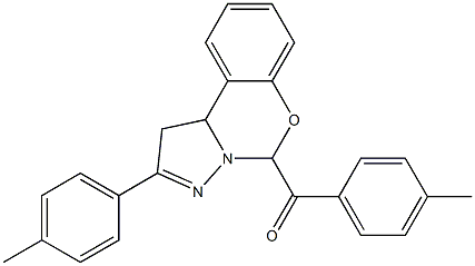 (4-methylphenyl)[2-(4-methylphenyl)-1,10b-dihydropyrazolo[1,5-c][1,3]benzoxazin-5-yl]methanone Struktur