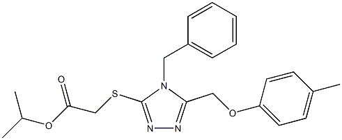 isopropyl ({4-benzyl-5-[(4-methylphenoxy)methyl]-4H-1,2,4-triazol-3-yl}sulfanyl)acetate Struktur