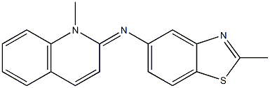 N-(2-methyl-1,3-benzothiazol-5-yl)-N-(1-methyl-2(1H)-quinolinylidene)amine Struktur