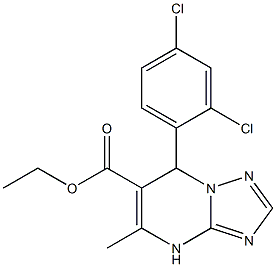 ethyl 7-(2,4-dichlorophenyl)-5-methyl-4,7-dihydro[1,2,4]triazolo[1,5-a]pyrimidine-6-carboxylate Struktur