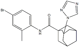 N-(4-bromo-2-methylphenyl)-3-(1H-1,2,4-triazol-1-yl)-1-adamantanecarboxamide Struktur