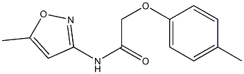 N-(5-methyl-3-isoxazolyl)-2-(4-methylphenoxy)acetamide Struktur