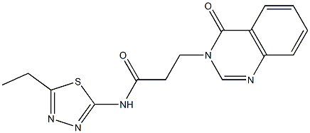 N-(5-ethyl-1,3,4-thiadiazol-2-yl)-3-(4-oxo-3(4H)-quinazolinyl)propanamide Struktur