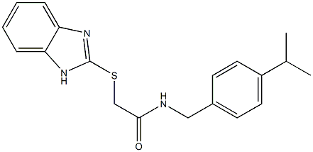 2-(1H-benzimidazol-2-ylsulfanyl)-N-(4-isopropylbenzyl)acetamide Struktur