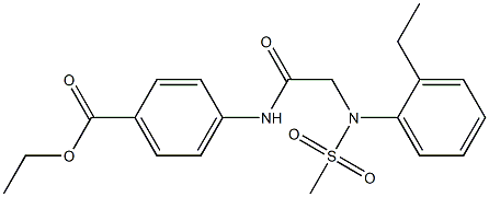 ethyl 4-({[2-ethyl(methylsulfonyl)anilino]acetyl}amino)benzoate Struktur