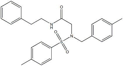 2-{(4-methylbenzyl)[(4-methylphenyl)sulfonyl]amino}-N-(2-phenylethyl)acetamide Struktur