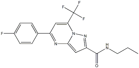 5-(4-fluorophenyl)-N-propyl-7-(trifluoromethyl)pyrazolo[1,5-a]pyrimidine-2-carboxamide Struktur