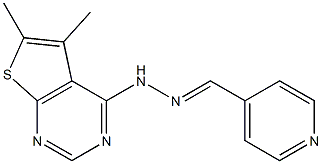 isonicotinaldehyde (5,6-dimethylthieno[2,3-d]pyrimidin-4-yl)hydrazone Struktur