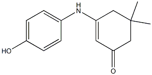 3-(4-hydroxyanilino)-5,5-dimethyl-2-cyclohexen-1-one Struktur