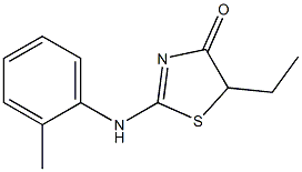 5-ethyl-2-(2-toluidino)-1,3-thiazol-4(5H)-one Struktur