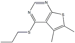 5,6-dimethylthieno[2,3-d]pyrimidin-4-yl propyl sulfide Struktur