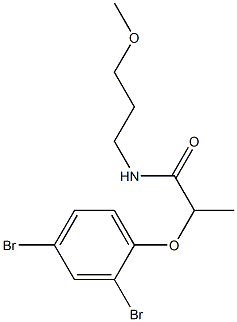 2-(2,4-dibromophenoxy)-N-(3-methoxypropyl)propanamide Struktur