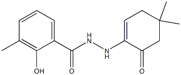 N'-(4,4-dimethyl-6-oxo-1-cyclohexen-1-yl)-2-hydroxy-3-methylbenzohydrazide Struktur