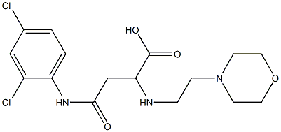 4-(2,4-dichloroanilino)-2-{[2-(4-morpholinyl)ethyl]amino}-4-oxobutanoic acid Struktur